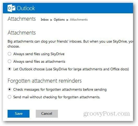 Kako upravljati priloge v Outlook.com