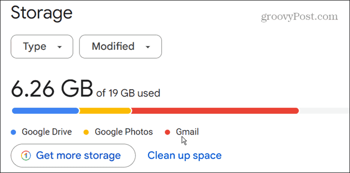 Preverite Gmail Storage