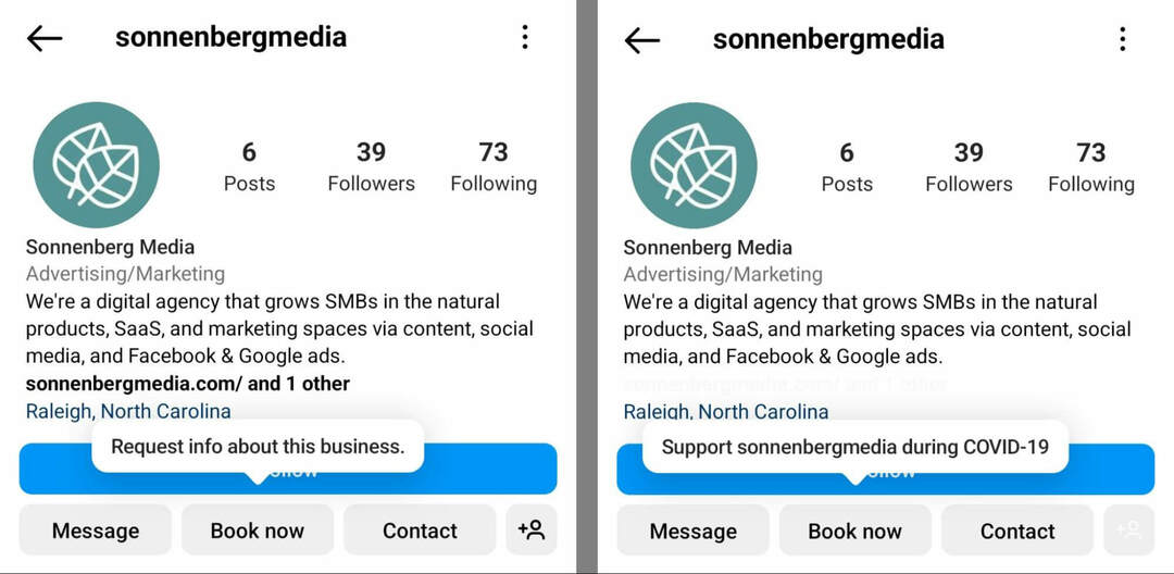 zakaj-tržniki-bi morali-uporabljati-instagrams-bookng-and-reservation-tools-extra-callouts-action-buttons-request-info-about-this-business-support-username-sonnenbergmedia-example-2