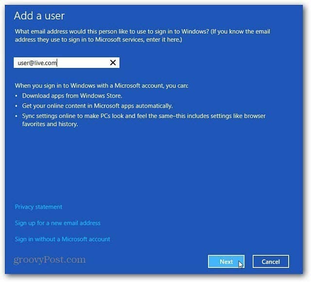 Kako dodati in upravljati nove uporabnike v sistemu Windows 8