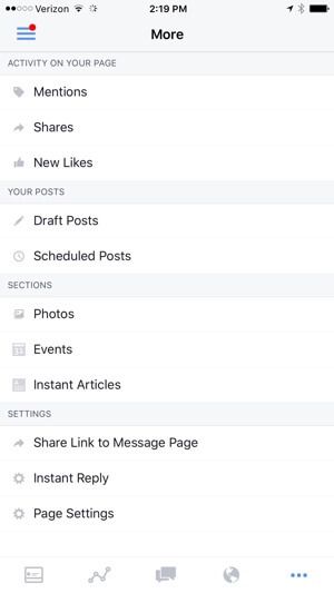 poiščite facebook instant članke v aplikaciji
