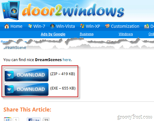 Kako namestiti DreamScene na Windows 7