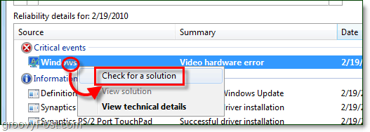 preverite, ali obstajajo rešitve za težave Windows 7