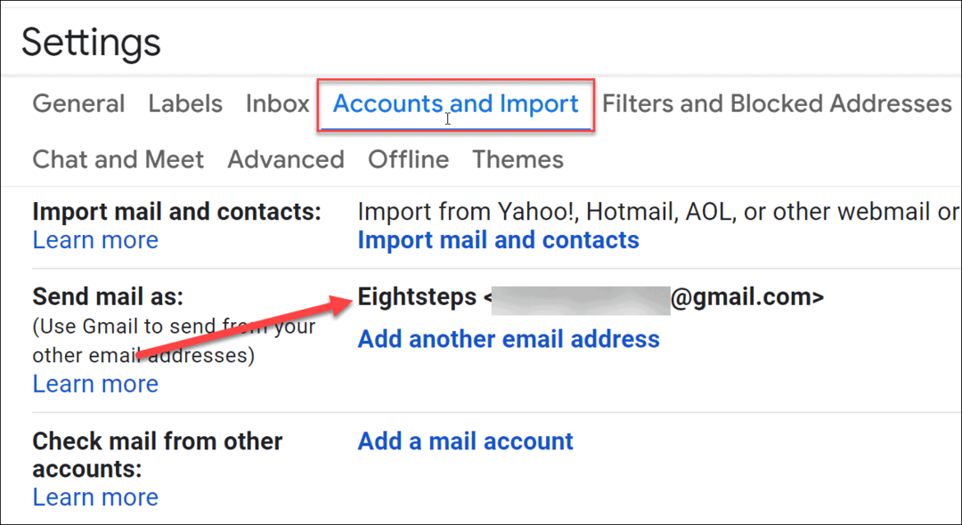 novo prikazno ime gmail