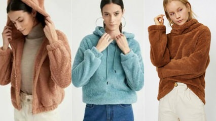 Najbolj elegantni modeli plišastih puloverjev | 2021 cene plišastih puloverjev in predlogi kombinacij