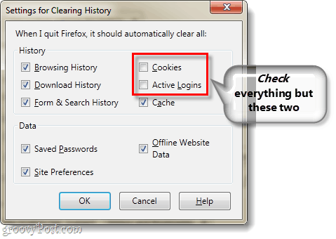 Firefox 4 piškotki in aktivne prijave, kaj šele