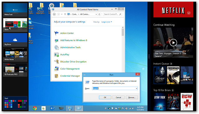 Omogočite funkcijo Snap za Windows 8 na monitorjih z nizko ločljivostjo