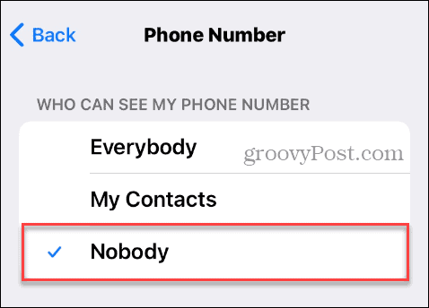 Nihče ne vidi telefonske številke v Telegramu na iPhoneu
