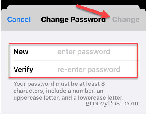 Spremenite geslo za Apple ID