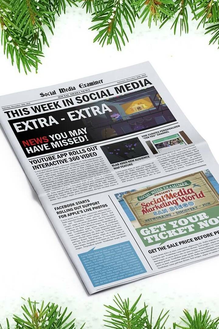 tedenske novice izpraševalca družbenih omrežij 26. december 2015