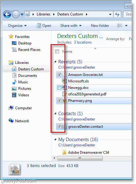 Kako izbrati datoteke in mape v sistemu Windows 7 s potrditvenimi polji