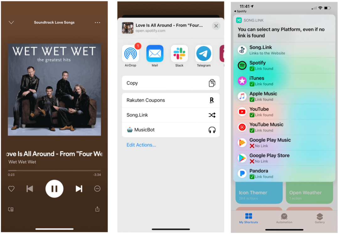 Siri bližnjice za Spotify Siri delijo pesmi