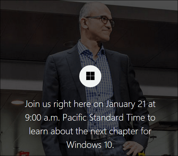 Microsoftov predstavitveni sistem Windows 10, ki ga prenašajo v živo, 21. januarja