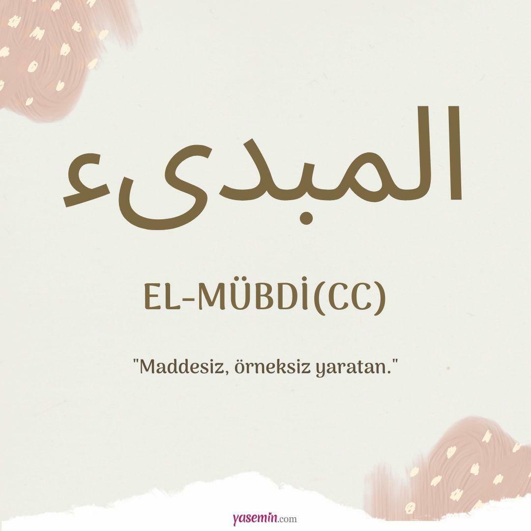 Kaj pomeni al-Mubdi (cc)?