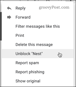 Odkleni uporabnika v Gmailu