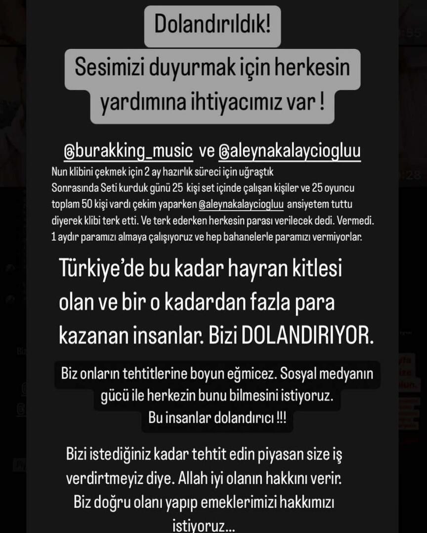 Obtožbe o goljufiji zoper Buraka Kinga in Aleyno Kalaycıoğlu