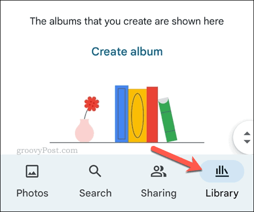 Odprite knjižnico v Google Photos
