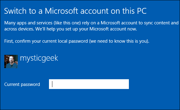 Preklopite na Microsoftov račun