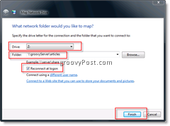 Prikažite omrežni pogon v operacijskem sistemu Windows Vista in Server 2008 iz Windows Explorerja