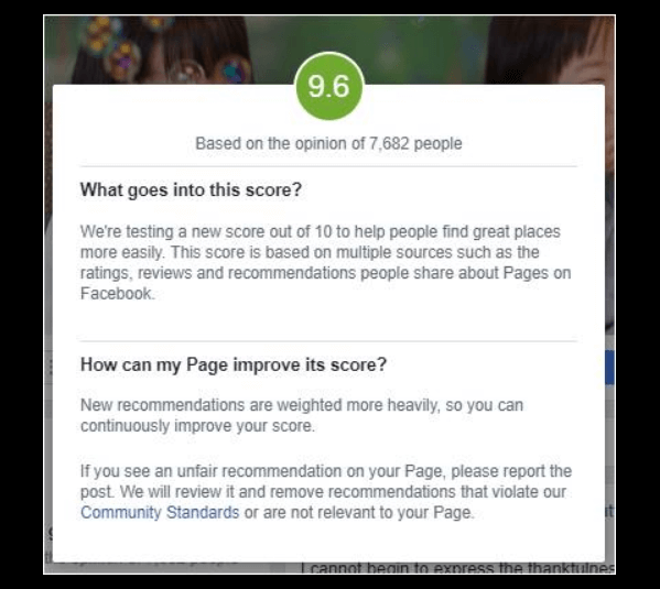 Facebook na strani doda ocene ocen.