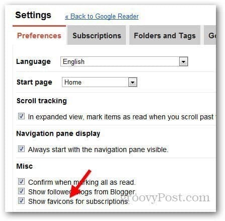 Kako omogočiti favicons v Google Readerju