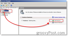 Kako dodati funkcije v sistem Windows Server 2008