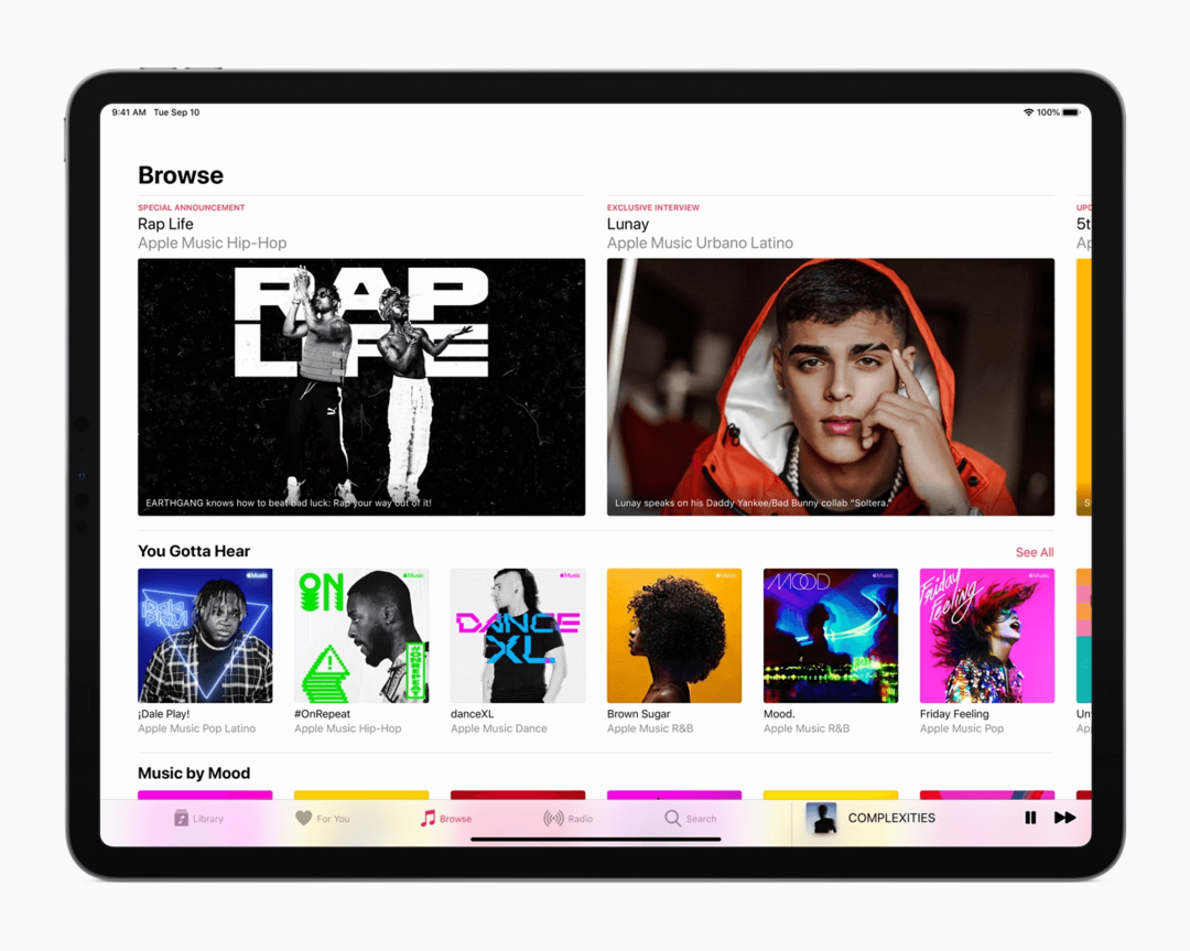 Apple Music v iPadu