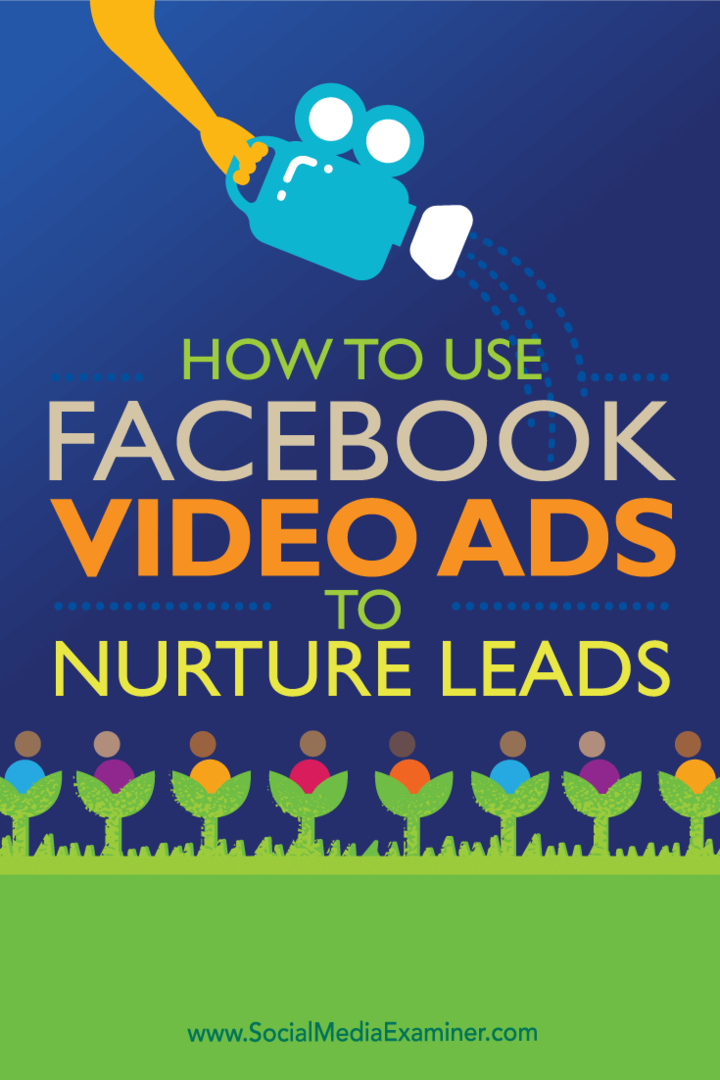 Nasveti, kako lahko ustvarjate in pretvarjate potencialne stranke z videooglasi Facebook.