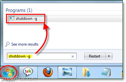 z uporabo ukaza za izklop v operacijskem sistemu Windows 7