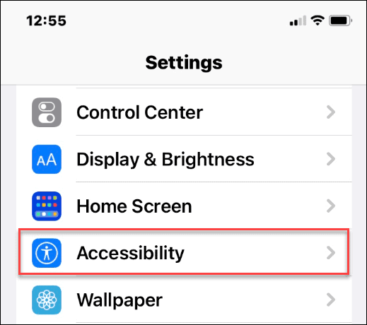 nastavitev dostopnosti iPhone
