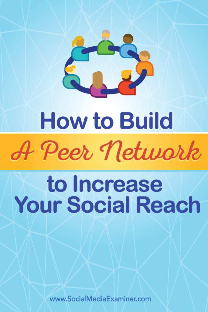 Kako zgraditi omrežje vrstnikov za povečanje vašega socialnega dosega: Izpraševalec socialnih medijev