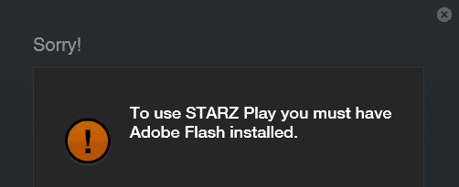Sporočilo o napaki Flash