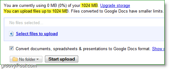 google docs novi omejitve za prenos karkoli znašajo 1024mb ali 1GB