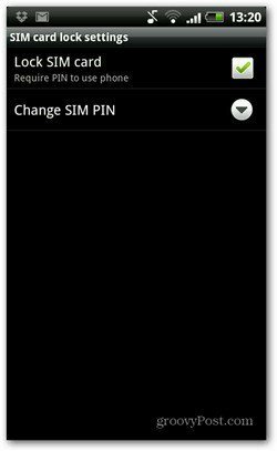 android pin code onemogoči