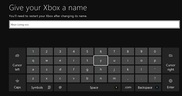 Kako preimenovati konzolo Xbox One