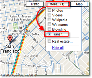 kako omogočiti google tranzitne zemljevide