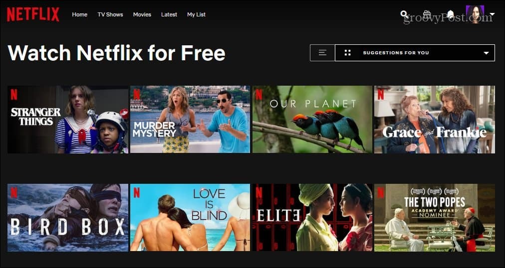Netflix brezplačno