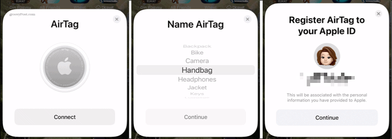 Povežite AirTag z iPhoneom