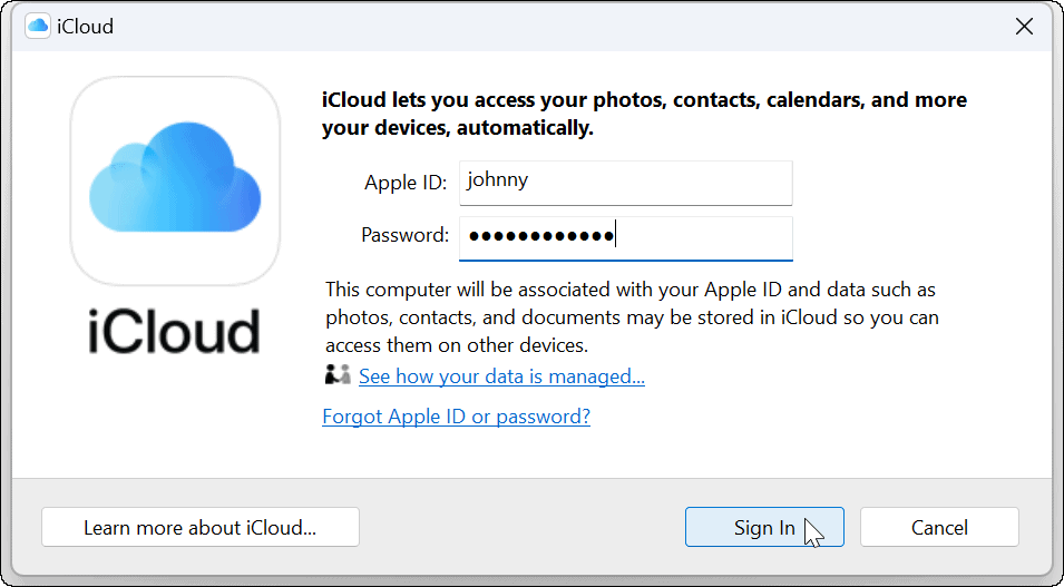 Povežite Apple iCloud z aplikacijo Windows 11 Photos