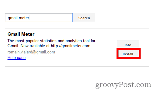 Skript za namestitev Gmail Meter