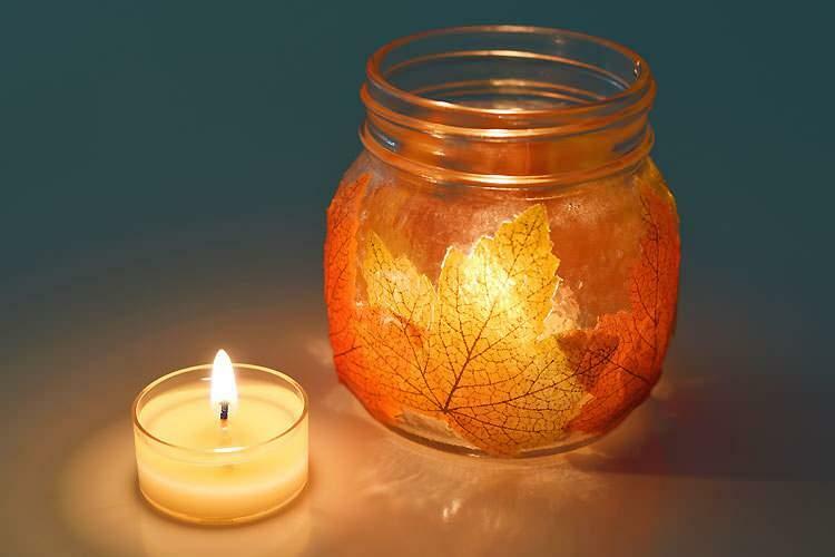 Izdelava svečnikov iz listov