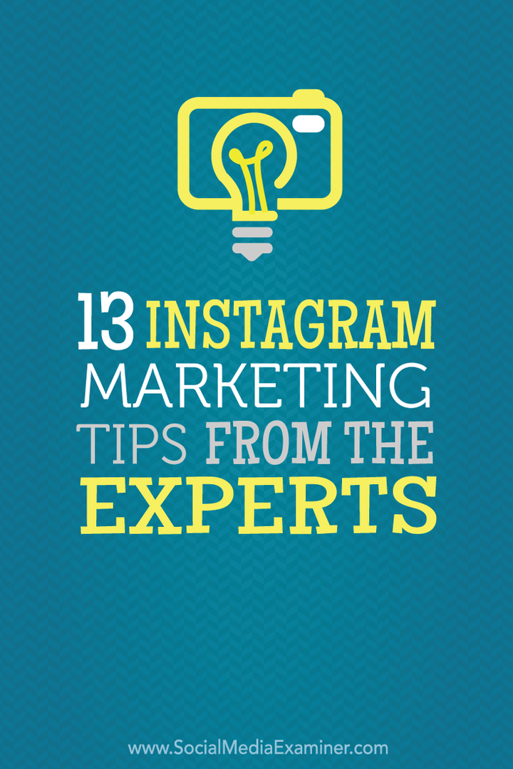 13 Instagramovih marketinških nasvetov strokovnjakov: Social Media Examiner