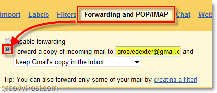 preusmerite pošto iz svojega stalnega proxy polja za neželeno pošto na vaš resnični e-poštni naslov, ne da bi pri tem tvegali zasebnost.