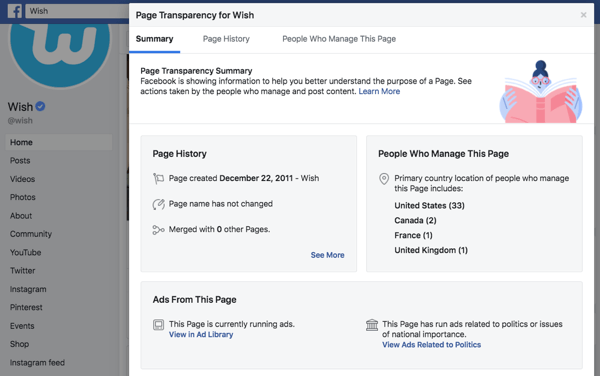Raziščite konkurentske Facebook oglase, korak 5b.