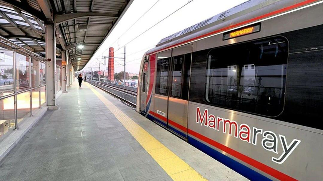 Podrobnosti o časih potovanj Marmaray