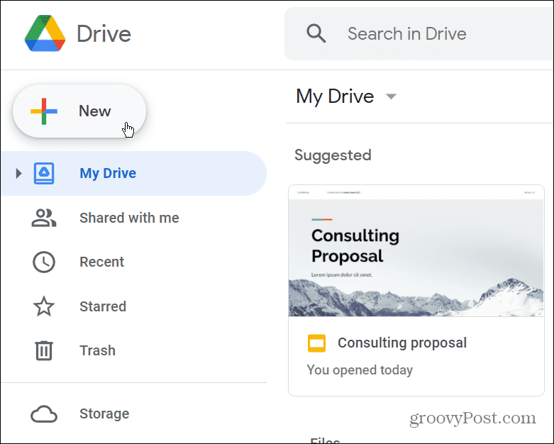 Google Drive Novo