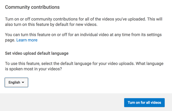 Vklopite funkcijo, ki omogoča skupnosti YouTube, da vam prevede napise.