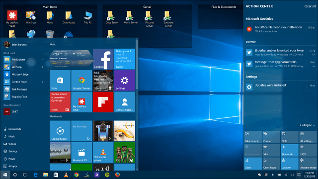 Kako narediti varnostno kopijo postavitve menija v programu Windows 10