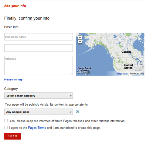 Strani v storitvi Google+ - lokalna podjetja in kraji