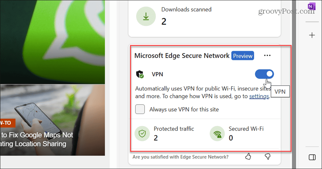 Uporabite Microsoft Edge VPN